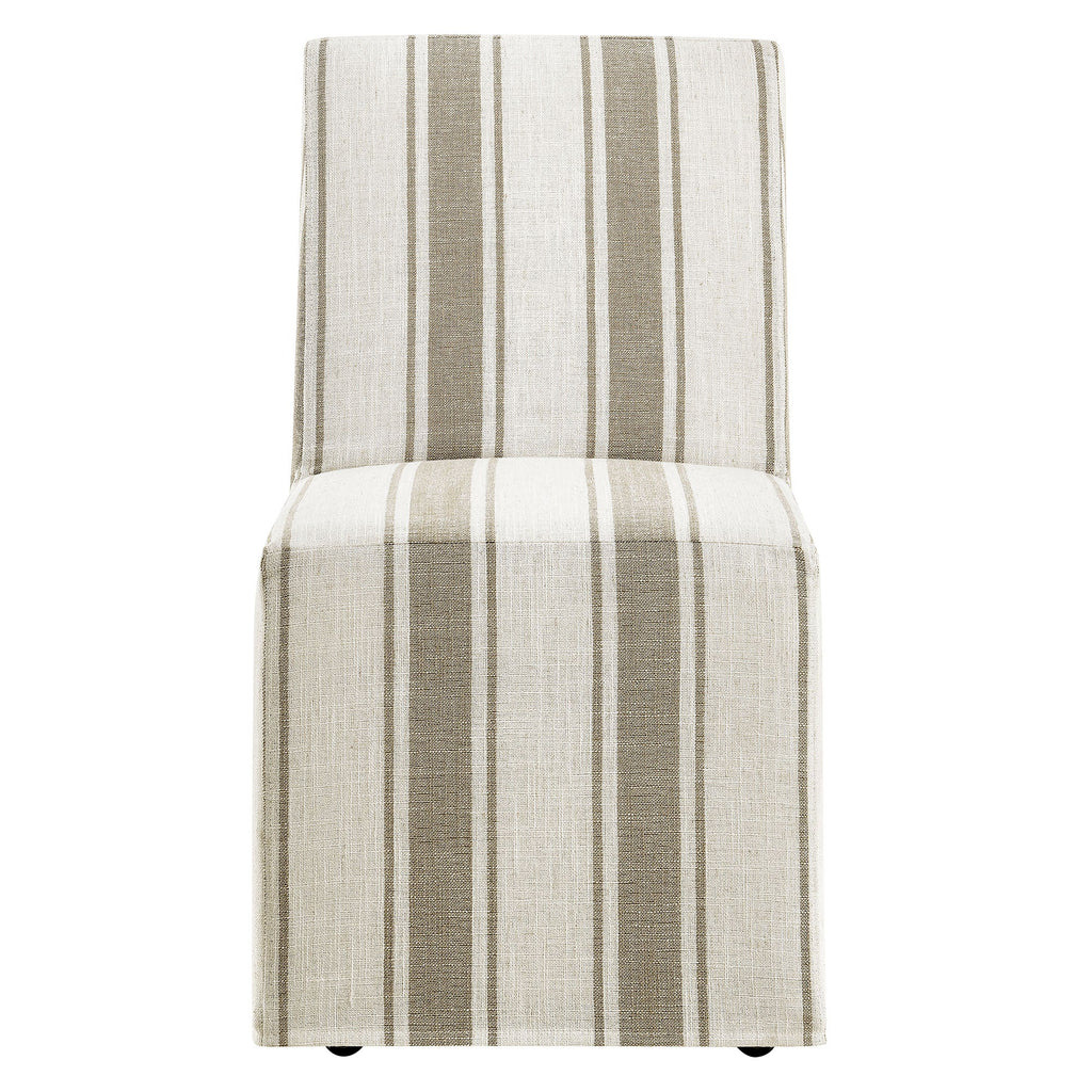 Tessera Striped Slipcovered Dining Side Chair by Modway