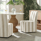 Tessera Striped Slipcovered Dining Side Chair by Modway