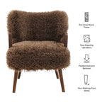 Zerra Faux Shearling Accent Armchair by Modway