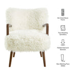 Zerra Faux Shearling Accent Armchair by Modway