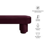 Mossi Oval Performance Velvet Accent Bench by Modway