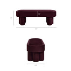 Mossi Oval Performance Velvet Accent Bench by Modway