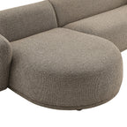 Monica 2 Piece Left Facing Boucle Fabric Modular Sofa with Chaise by Modway