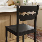 Jax Oak Wood Counter Stool With Wavy Razor Back by Modway