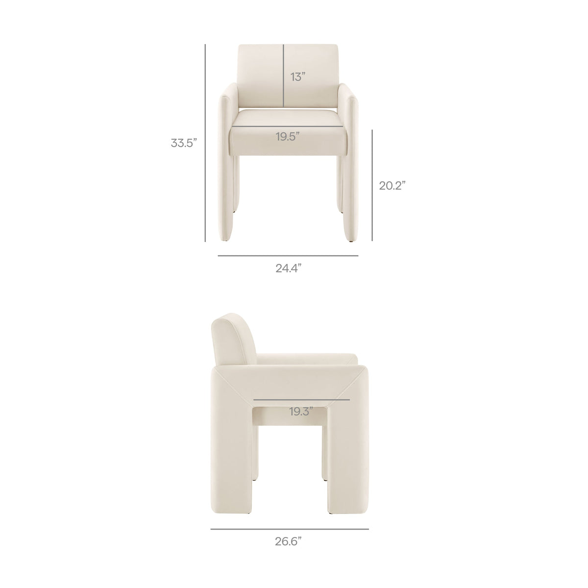 Daven Stain-Resistant Performance Velvet Dining Armchair by Modway