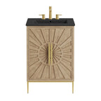 Awaken 24" Bathroom Vanity by Modway - Oak Black / Oak White