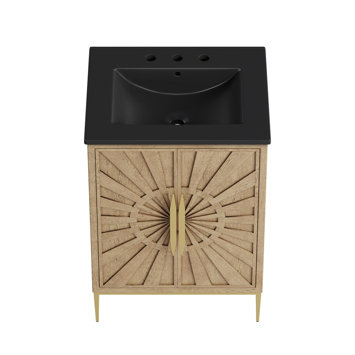 Awaken 24" Bathroom Vanity by Modway - Oak Black / Oak White