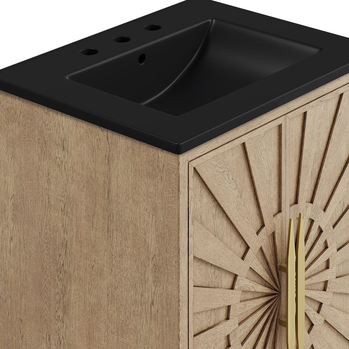 Awaken 24" Bathroom Vanity by Modway - Oak Black / Oak White