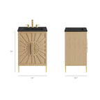 Awaken 24" Bathroom Vanity by Modway - Oak Black / Oak White
