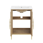 Awaken 24" Bathroom Vanity by Modway - Oak Black / Oak White