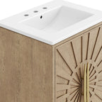 Awaken 24" Bathroom Vanity by Modway - Oak Black / Oak White