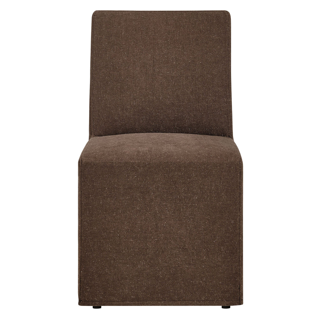Tessera Upholstered Linen-Blend Slipcovered Dining Chair by Modway
