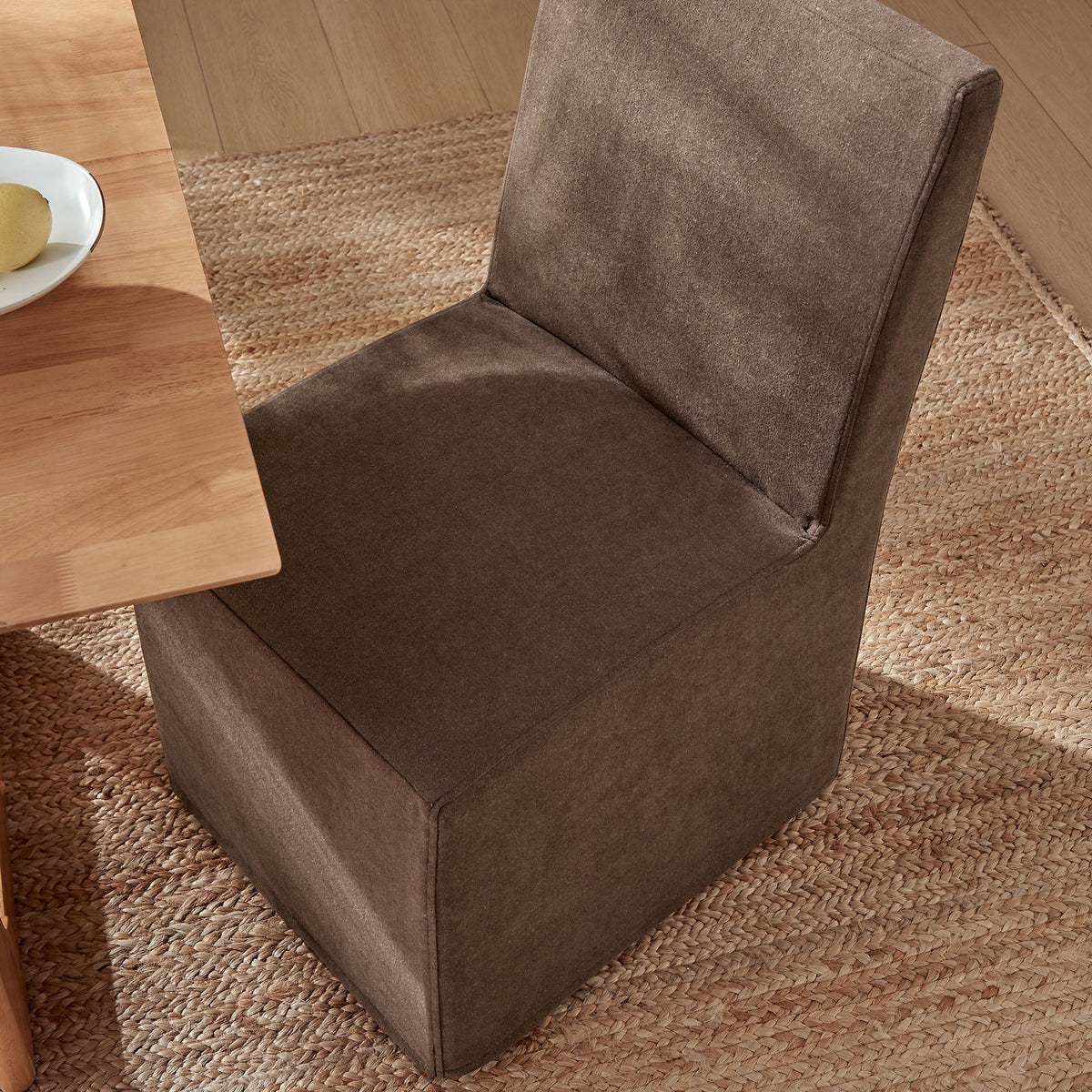 Tessera Upholstered Linen-Blend Slipcovered Dining Chair by Modway