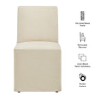 Tessera Upholstered Linen-Blend Slipcovered Dining Chair by Modway