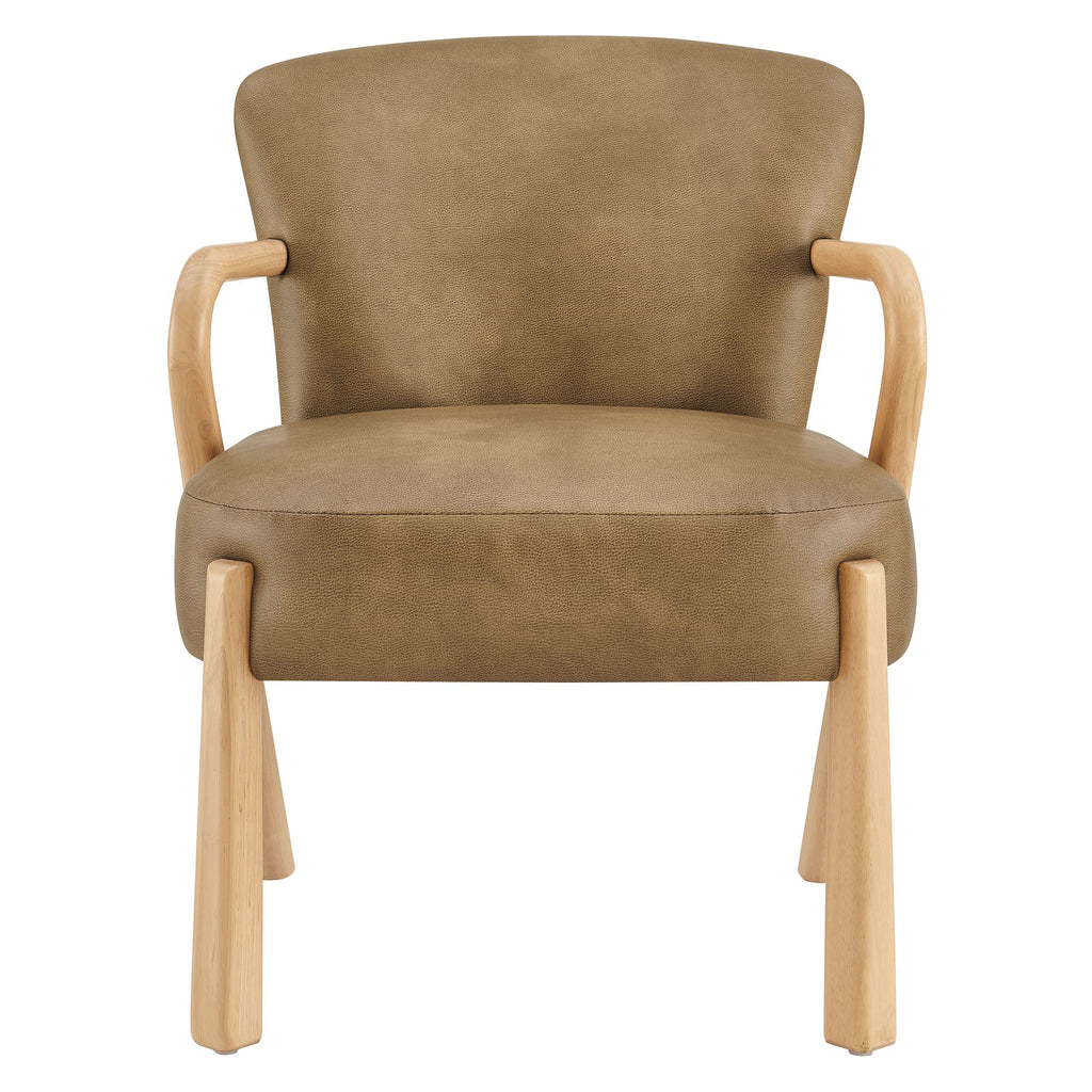 Arden Faux Leather Upholstered Accent Armchair by Modway