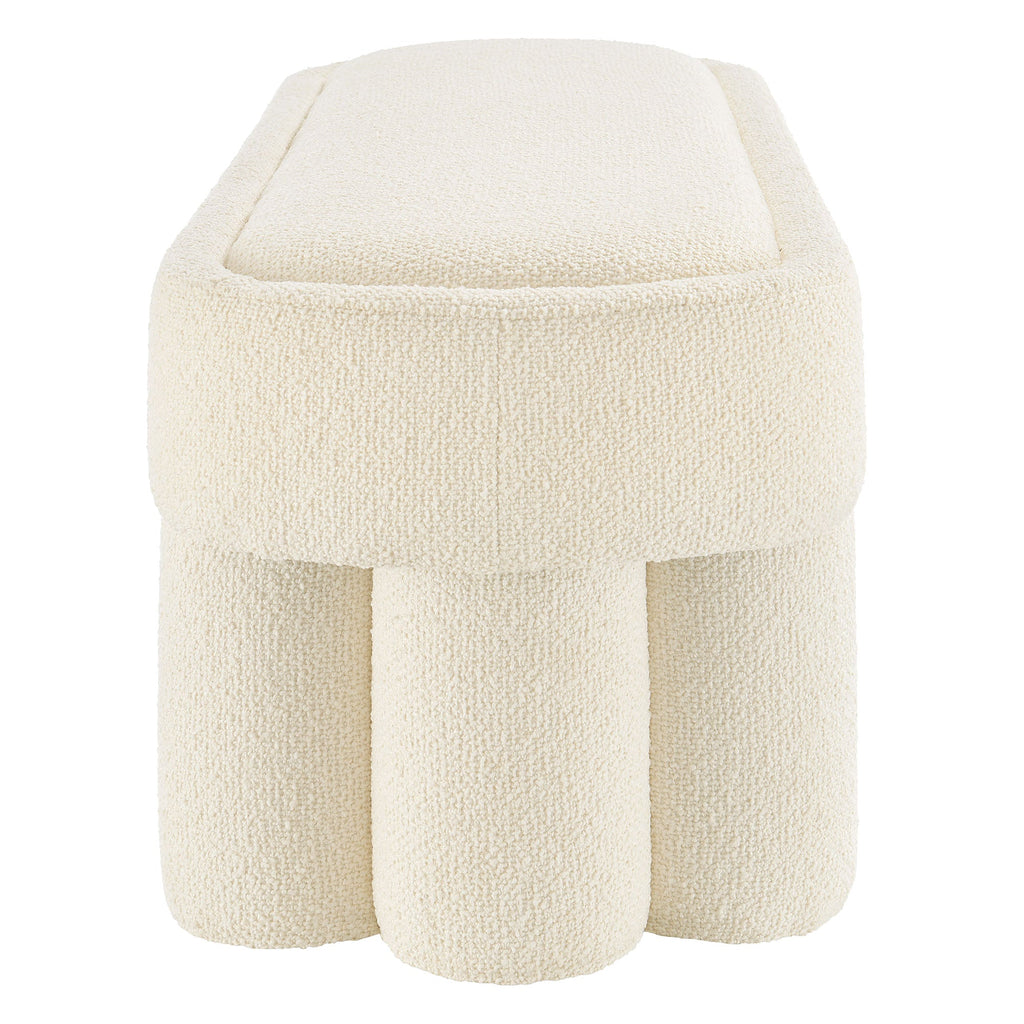 Mossi 52-Inch Oval Boucle Fabric Bench by Modway