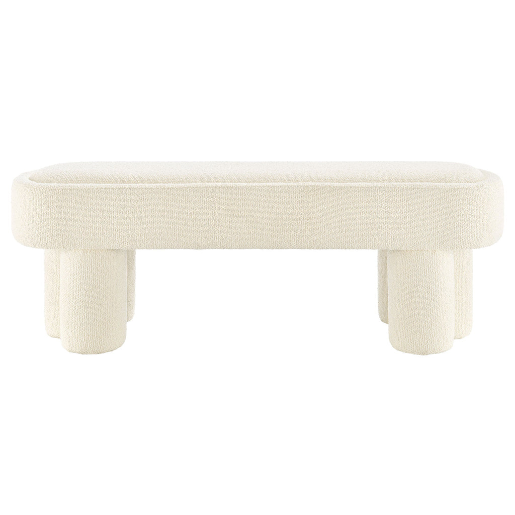 Mossi 52-Inch Oval Boucle Fabric Bench by Modway