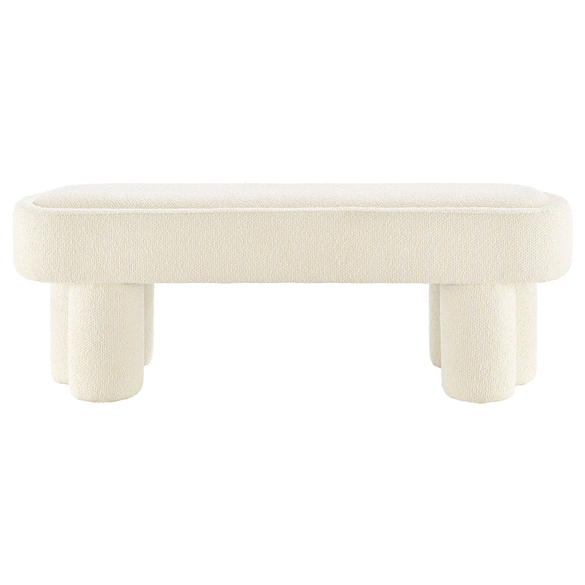 Mossi 52-Inch Oval Boucle Fabric Bench by Modway