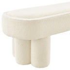 Mossi 52-Inch Oval Boucle Fabric Bench by Modway
