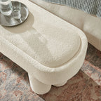 Mossi 52-Inch Oval Boucle Fabric Bench by Modway