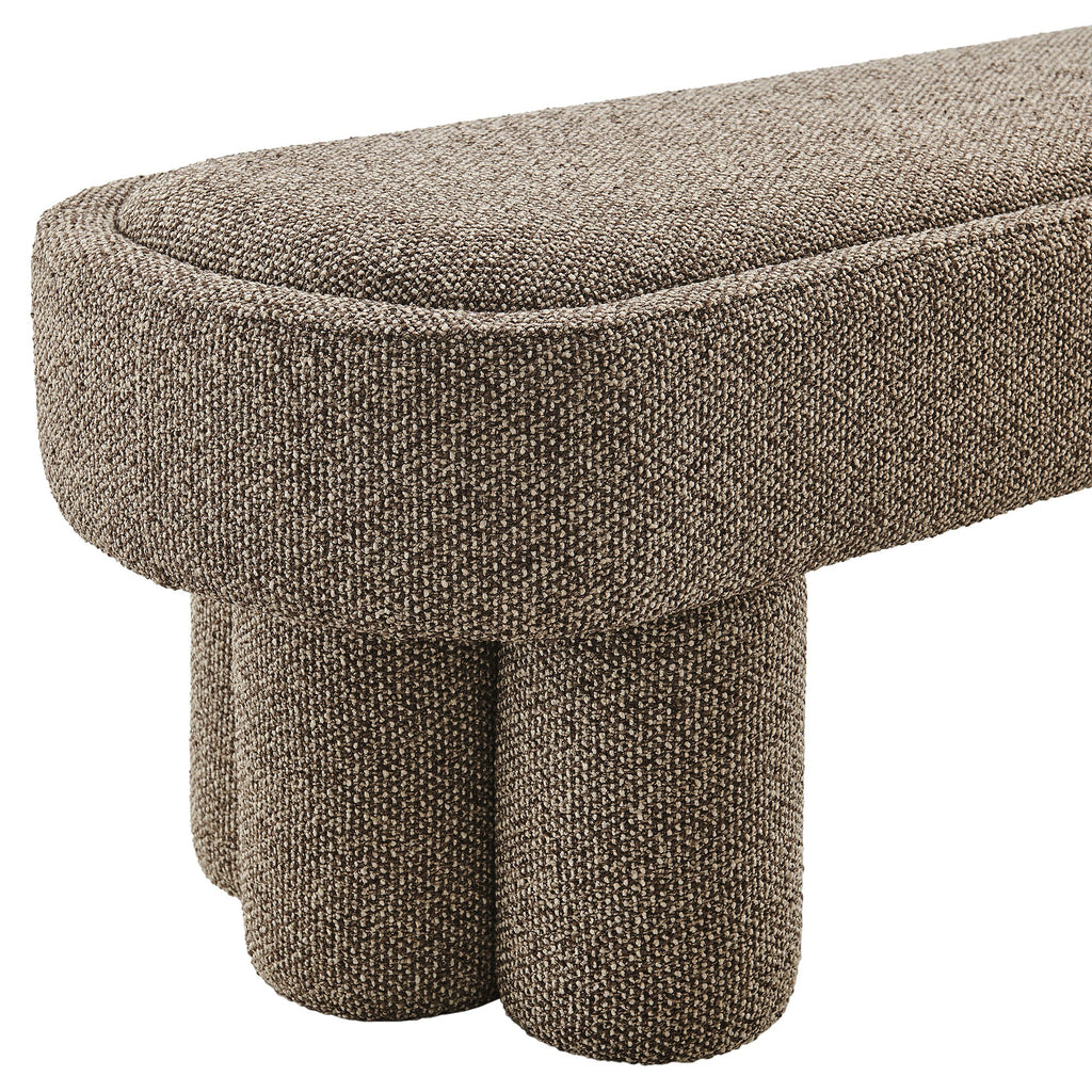Mossi 52-Inch Oval Boucle Fabric Bench by Modway