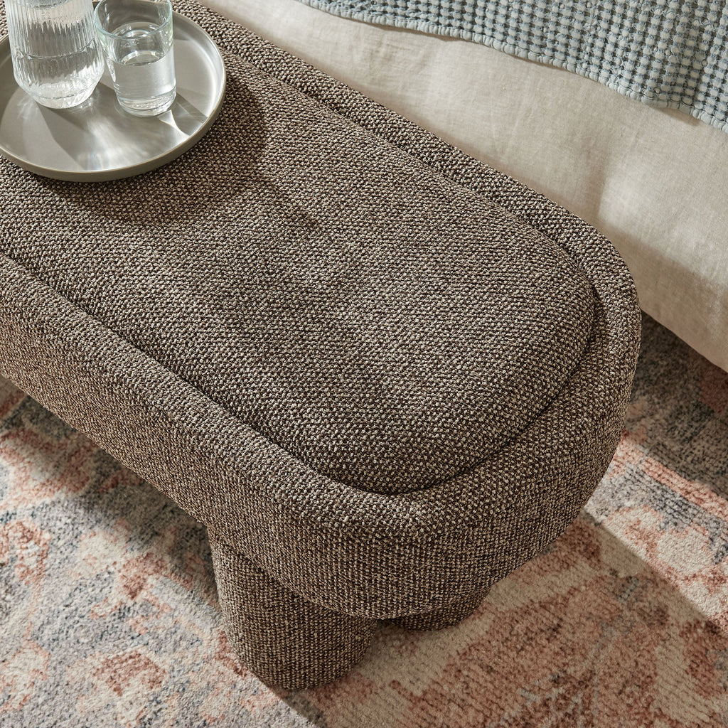 Mossi 52-Inch Oval Boucle Fabric Bench by Modway