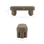 Mossi 52-Inch Oval Boucle Fabric Bench by Modway