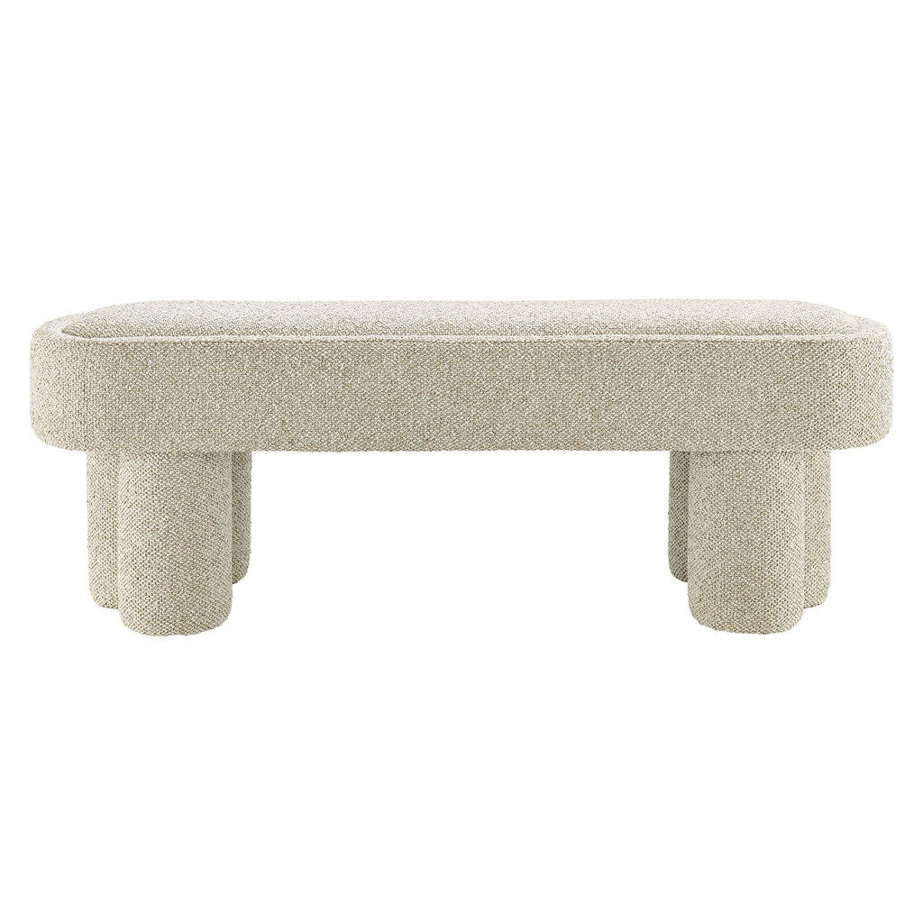 Mossi 52-Inch Oval Boucle Fabric Bench by Modway