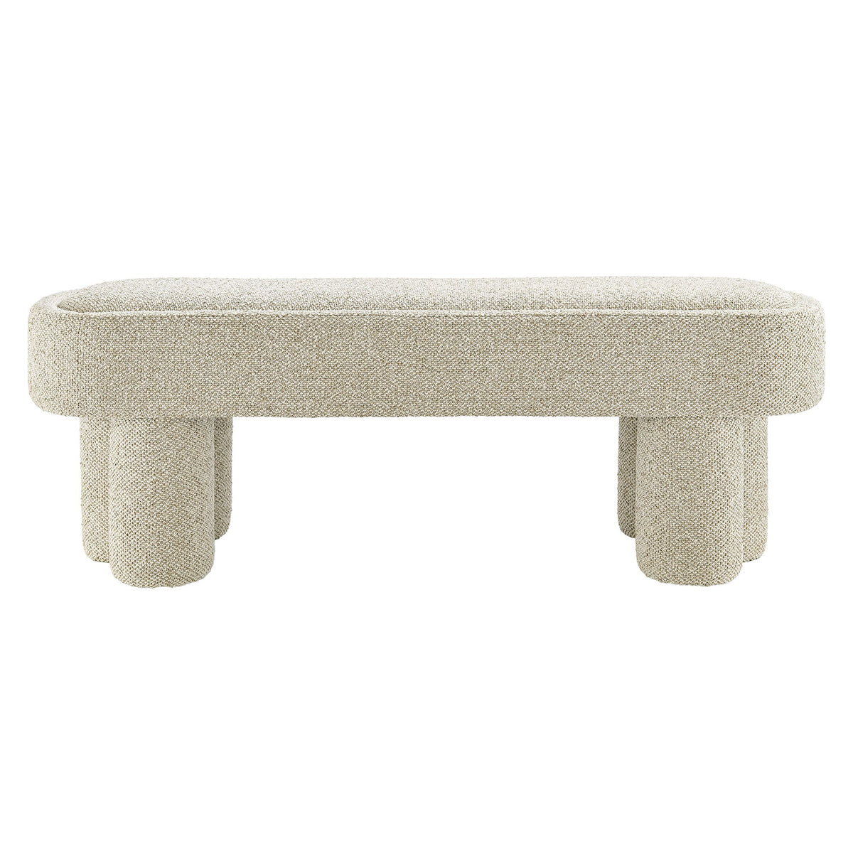Mossi 52-Inch Oval Boucle Fabric Bench by Modway