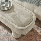 Mossi 52-Inch Oval Boucle Fabric Bench by Modway