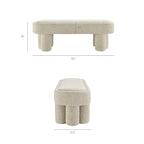 Mossi 52-Inch Oval Boucle Fabric Bench by Modway