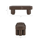 Mossi 52-Inch Oval Vegan Leather Bench by Modway