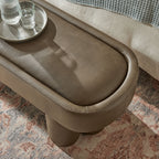 Mossi 52-Inch Oval Vegan Leather Bench by Modway