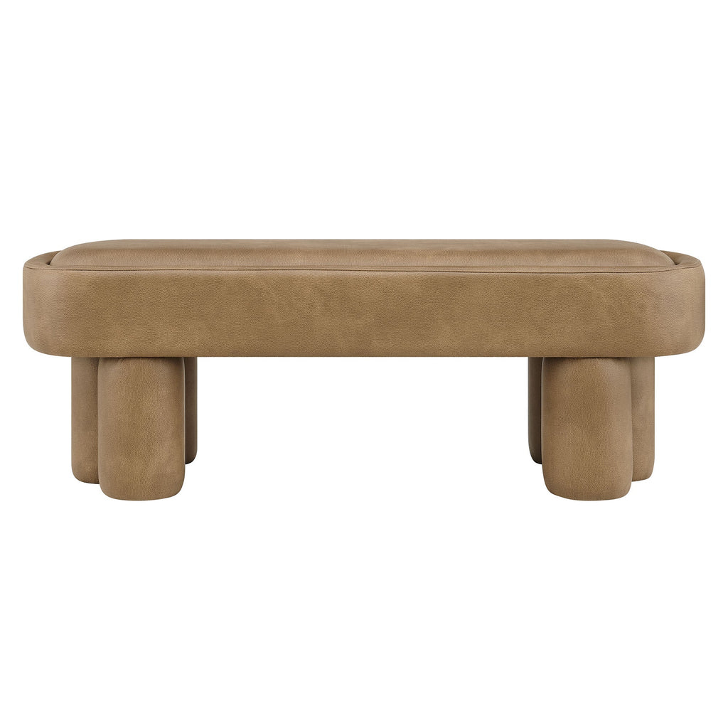 Mossi 52-Inch Oval Vegan Leather Bench by Modway