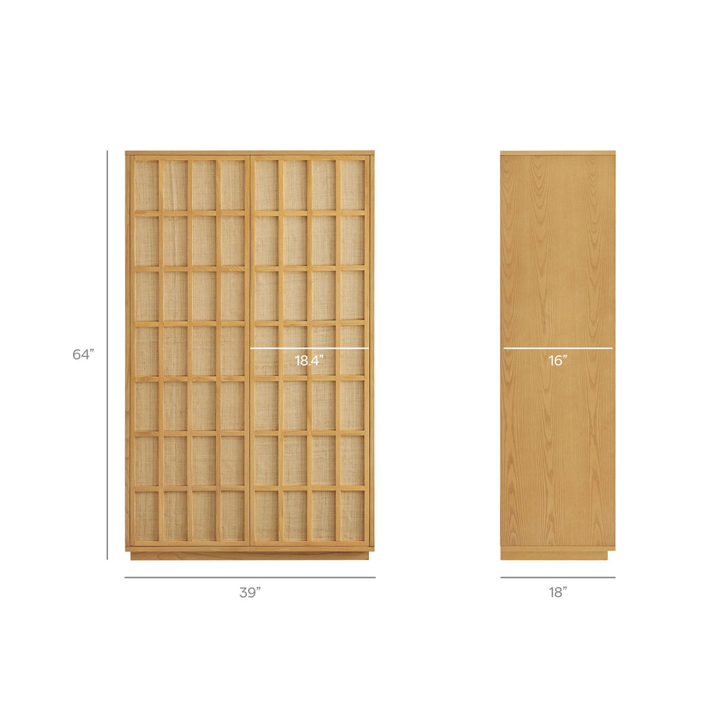 Aiko 64 Inch Tall Japandi Storage Cabinet by Modway