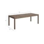 Eleni 89-Inch Outdoor Patio Teak Wood Dining Table by Modway
