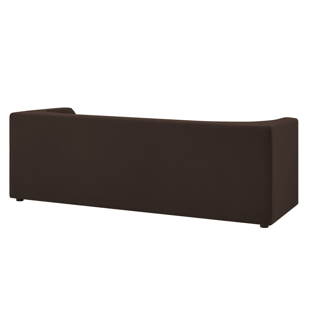 Hilda 86" Curved Back Performance Velvet Sofa by Modway