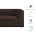 Hilda 86" Curved Back Performance Velvet Sofa by Modway