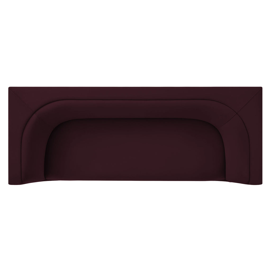 Hilda 86" Curved Back Performance Velvet Sofa by Modway