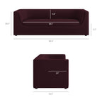Hilda 86" Curved Back Performance Velvet Sofa by Modway