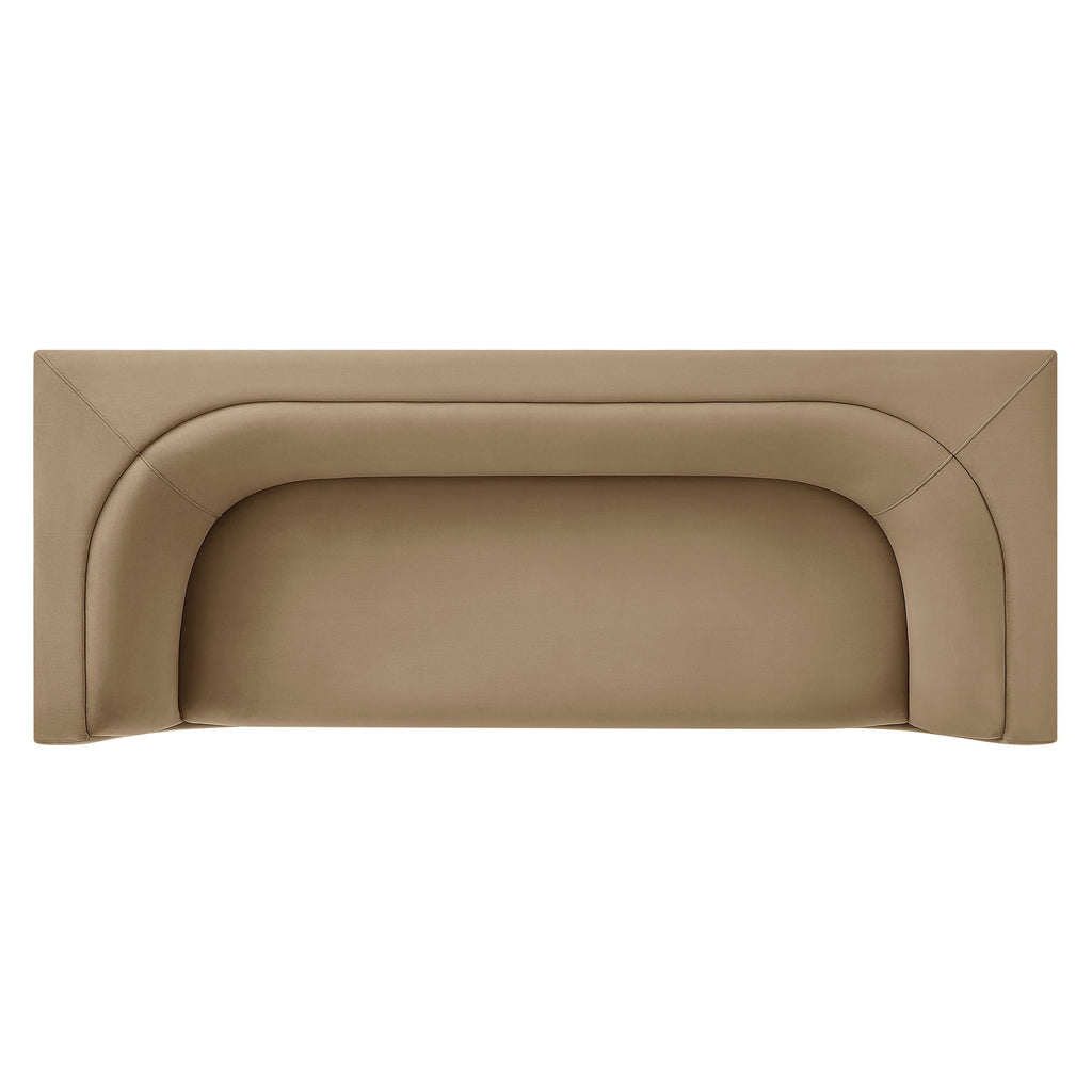 Hilda 86" Curved Back Performance Velvet Sofa by Modway