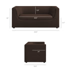 Hilda 67" Curved Back Performance Velvet Loveseat by Modway