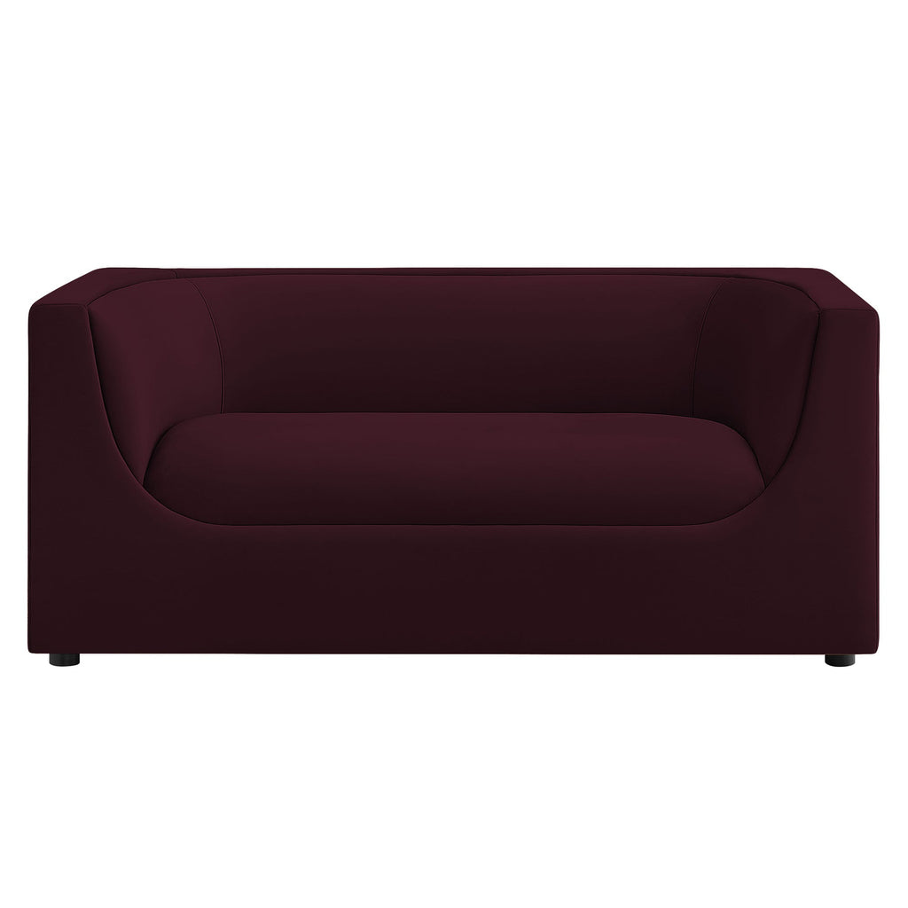Hilda 67" Curved Back Performance Velvet Loveseat by Modway