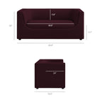 Hilda 67" Curved Back Performance Velvet Loveseat by Modway