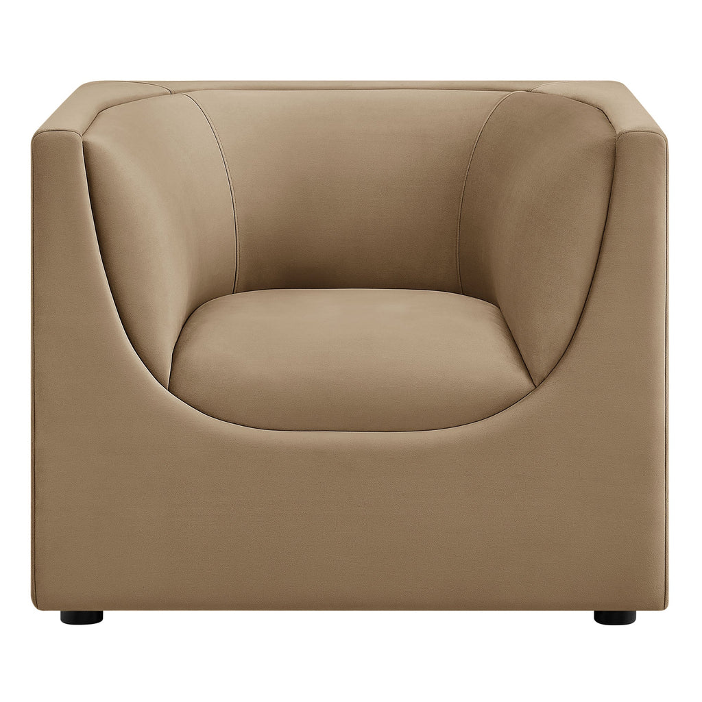 Hilda Curved Back Performance Velvet Armchair by Modway