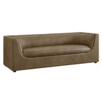 Hilda 86" Curved Back Vegan Leather Sofa by Modway
