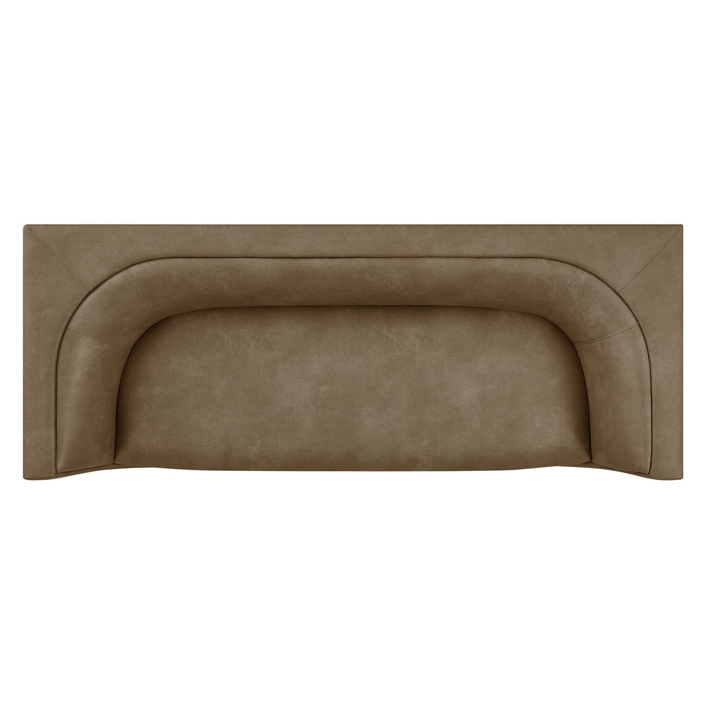 Hilda 86" Curved Back Vegan Leather Sofa by Modway