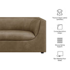 Hilda 86" Curved Back Vegan Leather Sofa by Modway