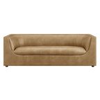 Hilda 86" Curved Back Vegan Leather Sofa by Modway