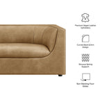 Hilda 86" Curved Back Vegan Leather Sofa by Modway